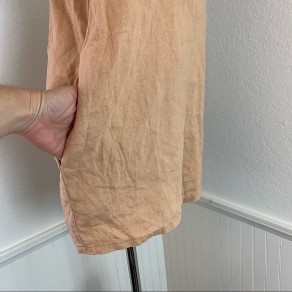 NWT Tavik Standoff Romper Linen Rayon Size Small Sand Shorts Pockets - Picture 10 of 14
